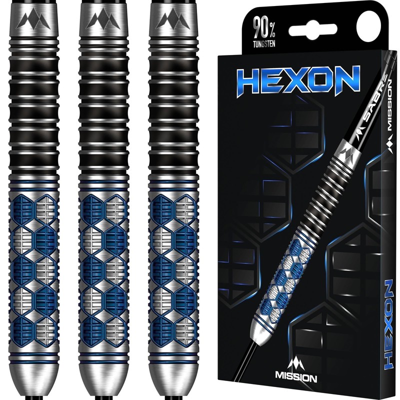 Mission Darts Hexon Darts 90% Tungsten Barrel Steel Tip Premium