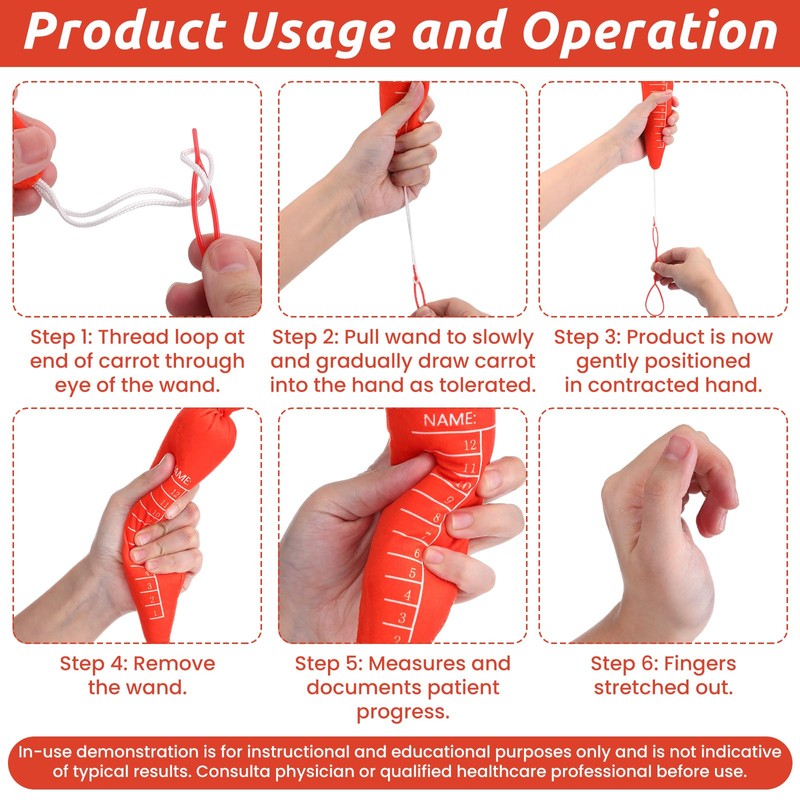 Skylety 3 Pcs Carrot Hand Contracture Orthosis Palm Protector Carrot