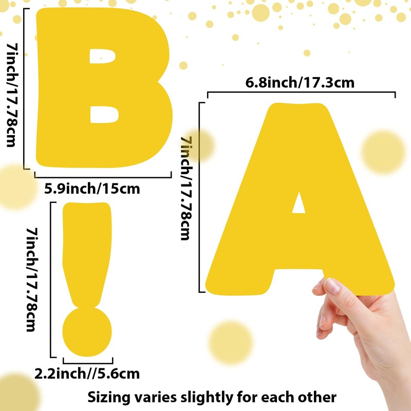 Qyeahkj 150 PCS Large 6" Font Bulletin Board Letters Pure