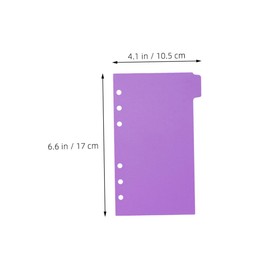STOBOK 6 Ring Binder Tab Dividers A6 Notebook Separators Pp Plastic Detachable Dividers Notepad Index Pages 2 Pack