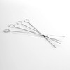 com-four® 12x Schaschlikspieße aus Edelstahl - 24 cm lange Fleischspieße