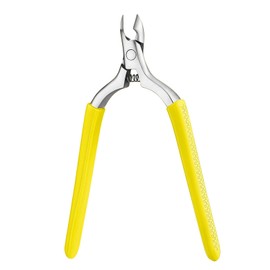 Cmetta Precision Cuticle Nippers Trimmer with Silicone Handles, Spring-Loaded Stainless steel Nail Clippers for Manicure Pedicure, Refined Edge Cuticle Remover Cutter Pusher Kit Tools (Yellow 1-PACK)