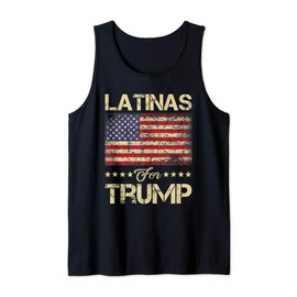 Latinas For Trump Stars and Stripes American Flag Tank Top