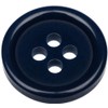 Pack of 24 Dark Blue Sew on 15mm Round Buttons