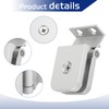 Glass Shower Door Hinge, Aluminum Silver Door Mount Hinge Fits
