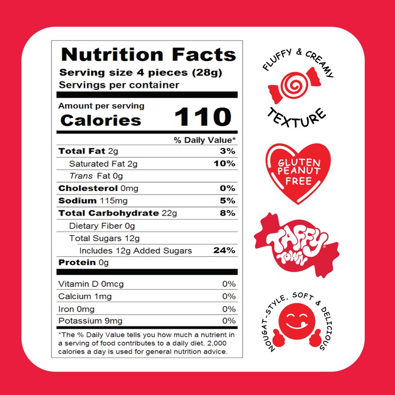 Taffy Town Saltwater Taffy, Strawberry, 2.5Lb