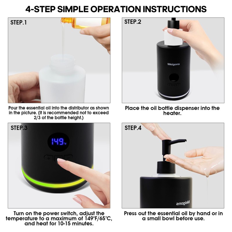 Oil Warmer for Massage, Massage Oil Warmer, Body Oils Heater