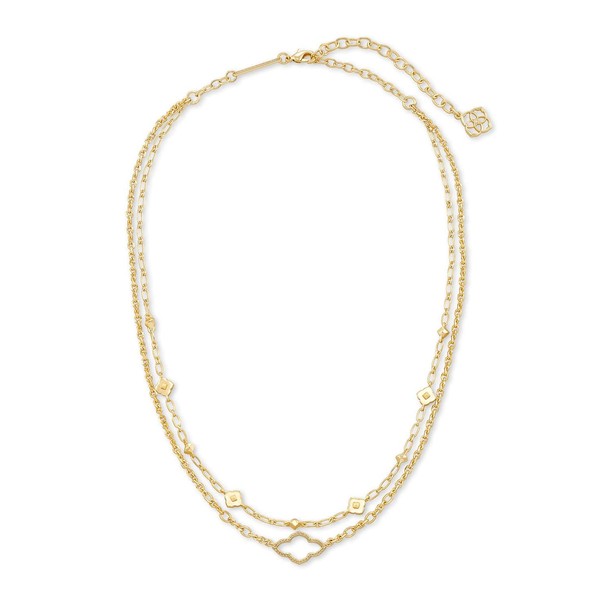 Kendra Scott Abbie Multi Strand Necklace in 14k Gold-Plated Brass, Fashion Jewelry for Women, Gold