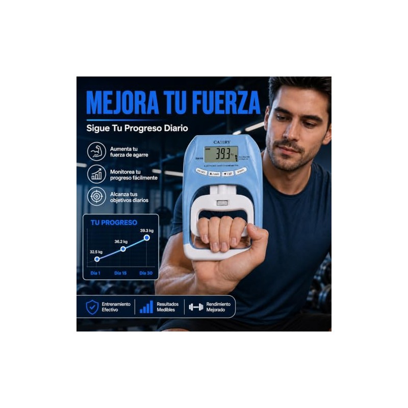 Probador de Fuerza de Agarre, Dinamómetro Digital