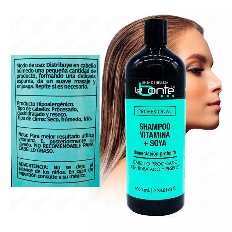 Salerm Cosmetics Shampoo Y Vitamina E Keratina + Soya 1kg