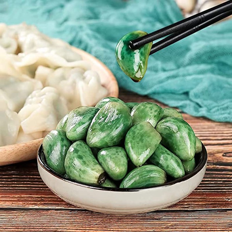 腊八蒜 翡翠绿蒜 新鲜绿蒜,Laba Garlic, Jade Garlic, Fresh Green Garlic Pickled