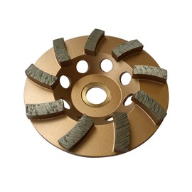 Grinding Wheels for Concrete and Masonry 4" Diameter 9 Turbo Diamond Segments 7/8"-5/8" Arbor