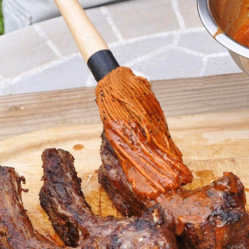 Hedume 2 Pack BBQ Basting Mop with 6 Extra Replacement