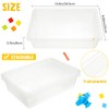 24 Packs Plastic Trays for Classroom, Stackable Thick Flat Paper