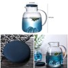 Skystal, Heat and Cold Resistant Glass Pitcher with Lid, Handle