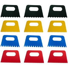 12 Pack Plastic Paint Scraper Texture Art Tools for Texture Art on Canvas Graffiti Oil Painting