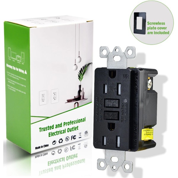GREENCYCLE GFCI Outlet 15 Amp /125V Ground Fault Circuit Interrupter
