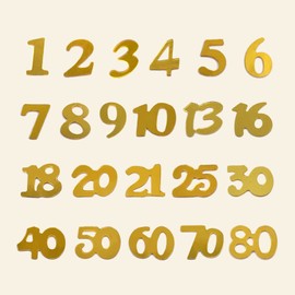 60th Birthday Anniversary Confetti Gold Number Confetti Table Decoration Scatter Decoration for Birthday Party, Theme Party, Birthday Number Confetti, Glitter Birthday Decoration, Gold