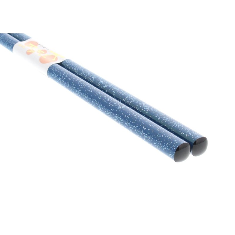 Ishida Japanese Chopsticks Glitter Glitter Wooden (Natural Wood) Blue 9.1