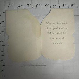 Vintage Uncle Christmas Card Greeting Card With Envelope Santa Claus Glitter