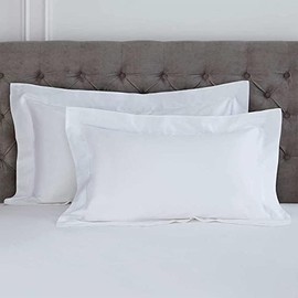 Dazzle Collection® 800 Thread Count 100% Pure Egyptian Cotton Super Soft Hotel Quality White Oxford Pair Of Pillowcase,