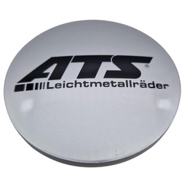1 x ATS Hub Cap 60 mm Silver (N23) Logo Black – Original Wheel Centre Cap/Hub Cap