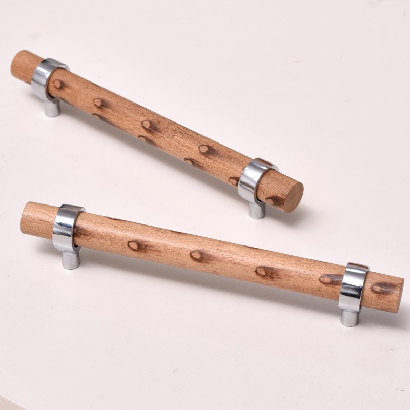 Indian Shelf 6 Pieces Wood Adjustable Drawer Cabinet Pulls- Adjustable