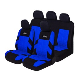 Car Seat Covers Full Set Front Split Rear Bench For Car Universal Cloth SUV Sedan Van Automotive Interior Covers Airbag Compatible:_beige