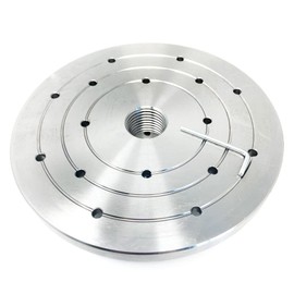 RGWOOD 8" Steel Wood Lathe Face Plate, 1-1/4" x RH 8tpi Threaded with set screws to lock on spindle for reverse turning.