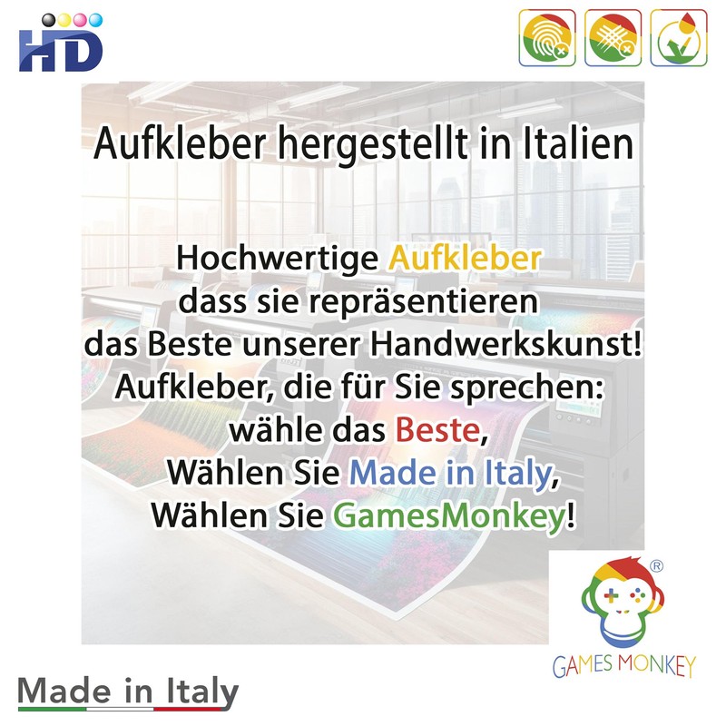 GamesMonkey® - 4 Beginner Stickers (20 x 10 cm) for