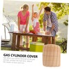 SUPVOX Rattan Gas Canister Cover Outdoor Camping Protector for Flat