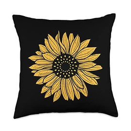Smarty Pants Designs Sunflower, Flower Graphic Inspirational Summer Throw Pillow, 18x18, Multicolor