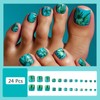 Summer Press on Toenails Short Square Fake Toe Nails with