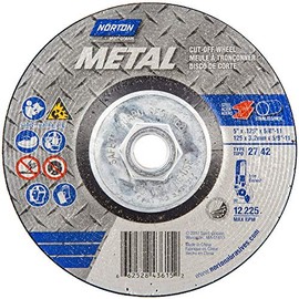 Depressed Ctr Whl, T27, 5x1/8x5/8-11