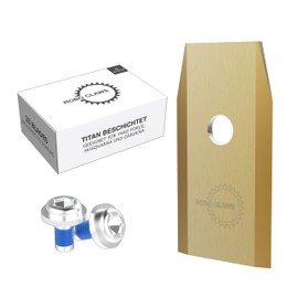 ROBO CLAWS® 33 x Titanium Replacement Blades for Robotic Lawnmowers - With Storage Box & T25 Torx Screws with Safety Lacquer - 0.75 mm Thick - Suitable for Husqvarna, Gardena, Yard Force - Rustproof