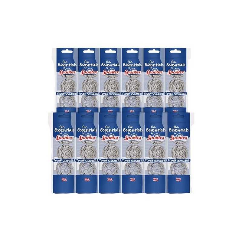 Spontex Essentials - Tough Topfreiniger – 12 Packungen mit je