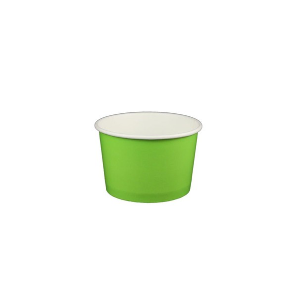 4 oz Stock-colored Yogurt Paper Cups - 1000 Count (Solid Lime Green)