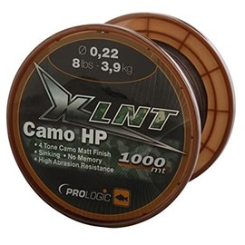 Prologic XLNT HP Camo 1000m - Karpfenschnur zum Karpfenangeln, Schnur zum Angeln auf Karpfen, Monofilschnur, Monoschnur, Durchmesser/Tragkraft:0.38mm / 20lbs / 9.8kg Tragkraft