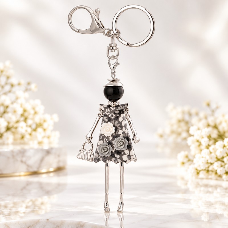 Handmade Tassel Fashionista Doll Keychain for Bags & Keys –