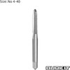 Burkit 2pcs No 4-40 UNC Thread Tap Right Hand, HSS