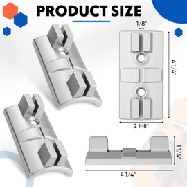 Hicarer 10 Packs Wing Sign Brackets for Horizontal Sign Mounting Brackets Street Holder for Wood or Metal Post Aluminum Bracket with Screws for Flat or Extruded Street Billboards