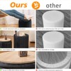 Round Ottoman with Storage Set of 2-Upholstered Sherpa Vanity Stool