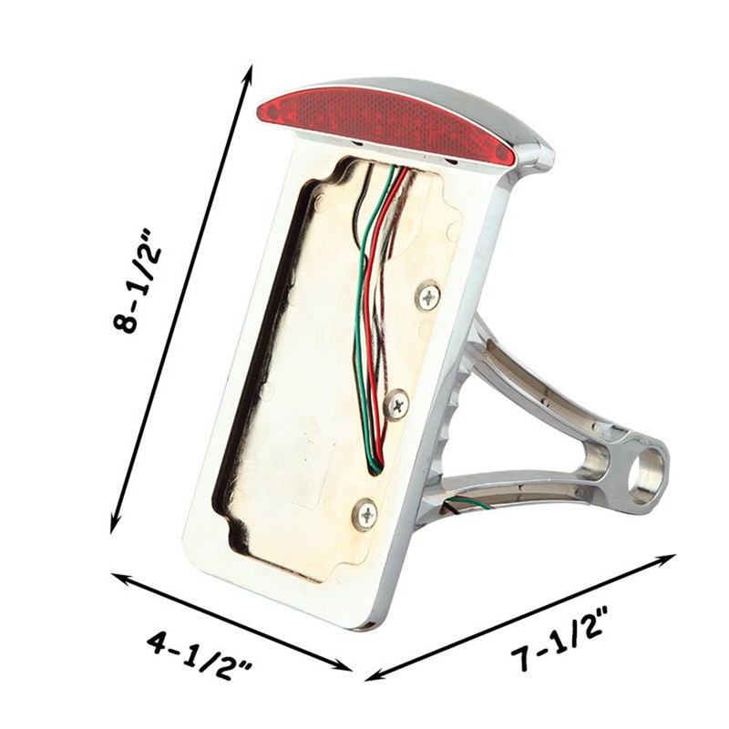 Motorcycle Side Mount License Plate Frame Tail Light For Harley