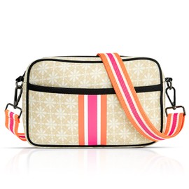 NIDOOT Neoprene Crossbody Bags For Women,Summer Messenger Cross Body Bag Purses for Women 2025 Medium Size,Neoprene Tote Bag Camera Bag Purse (Flower Pattern)