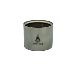 The Burner Titan Spirit Burner Set with Pot Cross and 125 ml Bottle, Ultralight Compact for Outdoor Camping Trekking Survival