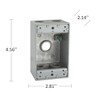 Hubbell-Raco 5322-0 Weatherproof Box, 1 Gang, 18.3 Cu-in X 4-1/2