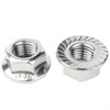 GLOWZEN 50pcs M6 Nuts Serrated Hex Flange Lock Nuts 304