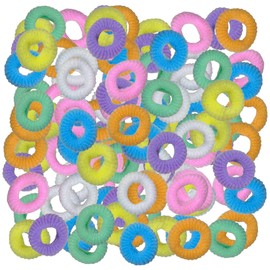 MIJOMA Pack of 100 Elastic Hair Bobbles Mini Hair Bands Small Rubber Bands for Girls Great for Braids and Ponytails (Pastel Colour Mix)