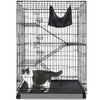 Homey Pet 50 Inch Cat Cages Indoor, Large 4-Tier Cat