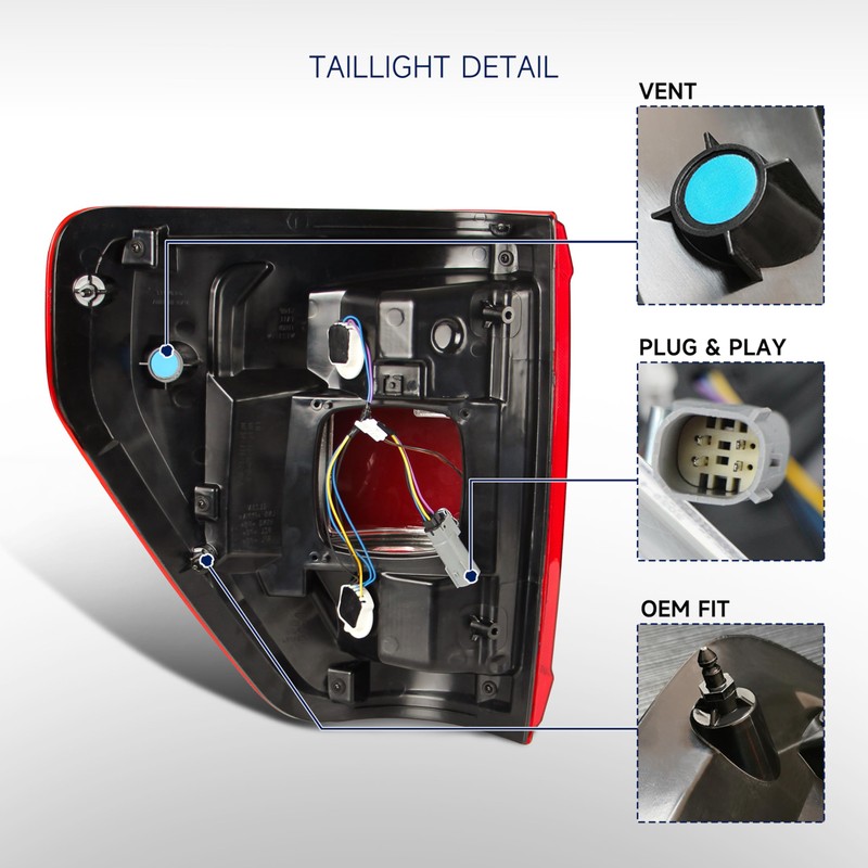Tail Light Assembly Compatible with Ford F150 XL XLT 2021